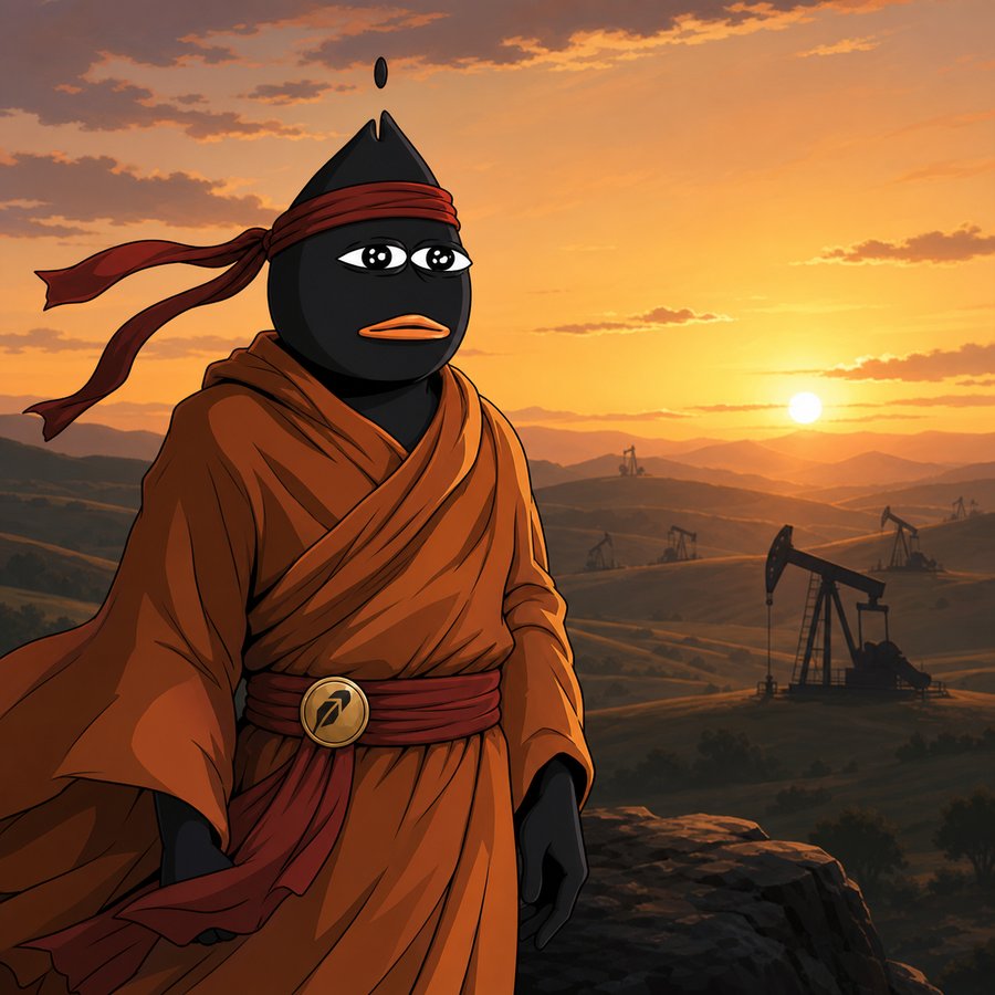 Zen Brent at golden hour among the pumpjacks